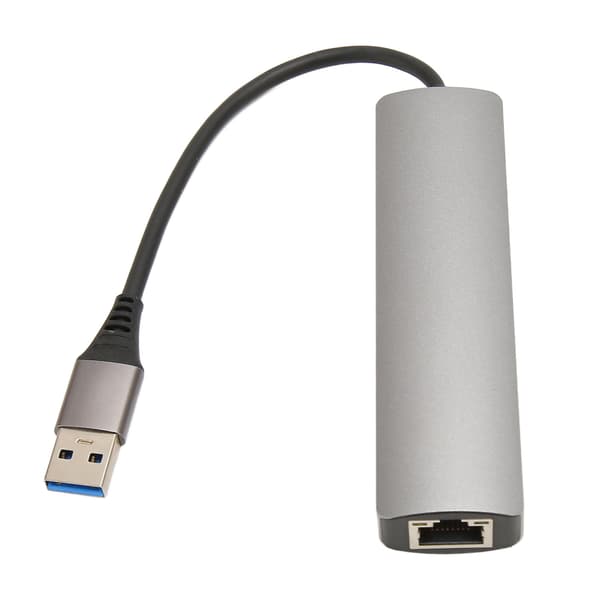 USB til RJ45 Ethernet Adapter 1Gbps 3 Port USB 3.0 Hub Plug and Play Aluminiumlegering til Laptop Tablet Desktop