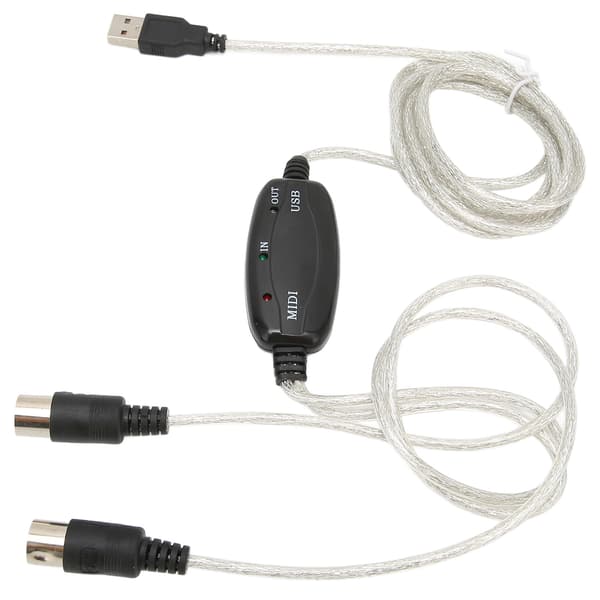 USB MIDI-kabelomvandlare 16 kanaler PC till synthesizeradapter för Windows-dator