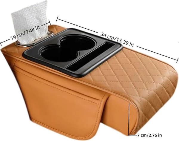 4-i-1 Bil Midtkonsolltrekk, Armleneunderlag for SUV, Sedan, Lastebil Orange