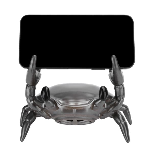 2 i 1 Bluetooth Højttaler Telefonholder Krabbeform 360 Graders Surround Grå