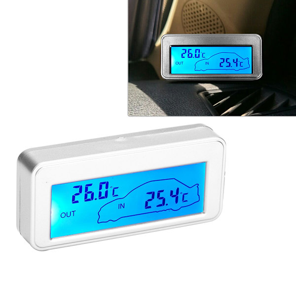 12V LCD Digital Indendørs Udendørs Termometer Temperaturmåler