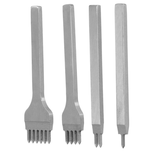 HSS Diamond Lacing Stitching Chisel Set 5mm Spacing Leather Craft Punching Stamping Tool