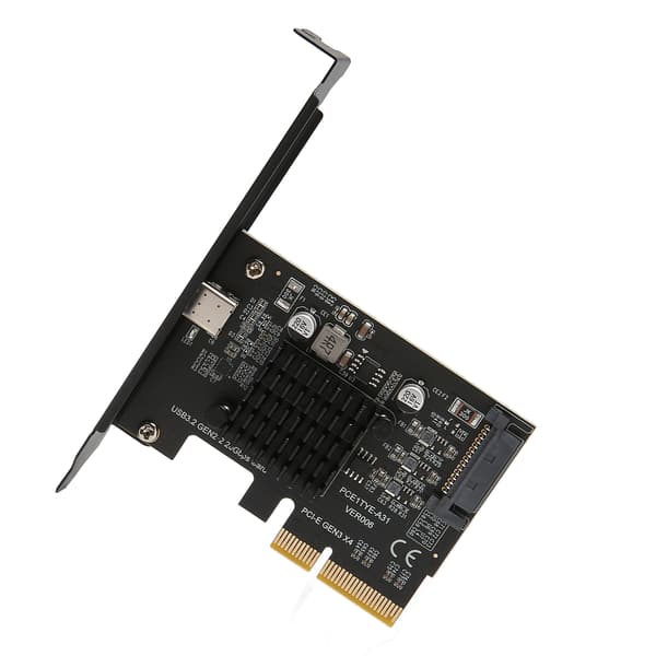 PCIe USB 3.2 Gen 2 Expansionskort 20Gbps Typ C ASM3242 Kontroller för Stationär Dator