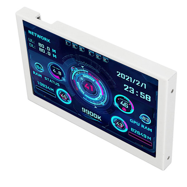 5 tommers datamaskin temperaturmonitor USB miniskjerm for AIDA64 PC CPU GPU RAM datamonitor hvit