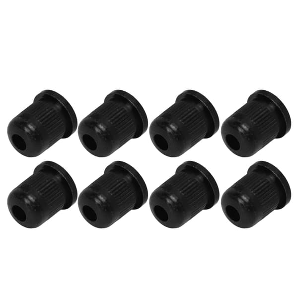 8PCS Gitarrsträngshylsa Legering Kompakt Bas Genom Kroppsspänne för Ersättning Svart