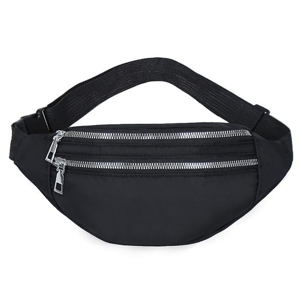 Midjeväska - Vattentät Fanny Pack med justerbar rem för träningsresor Casual löpning. black