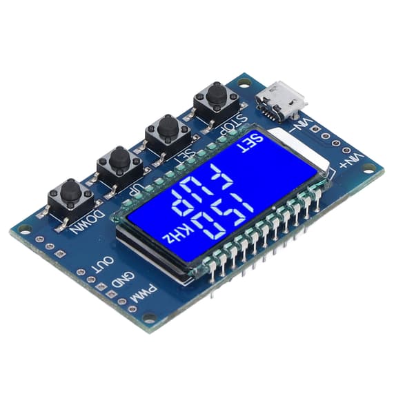 PWM Puls Fyrkantig Rektangulär Våg Signalgenerator Modul LCD-Display Justerbar Frekvens