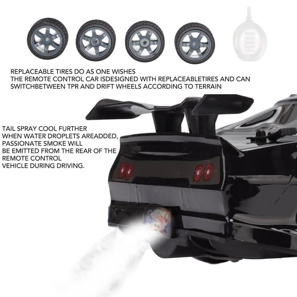 Simuloitu 4WD 1/16 RC Driftausauto LED-valolla - Hauska lelu 6+ viihdettä