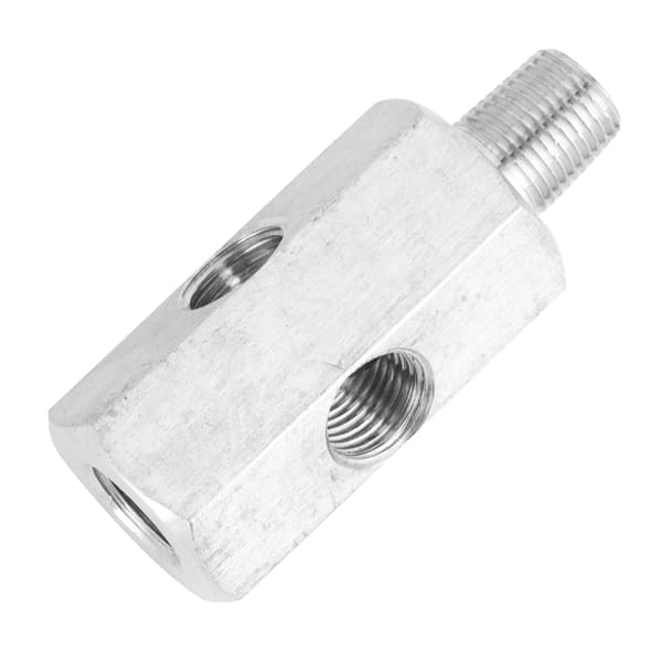 1 8in BSPT T-kobling Oljetrykksensor NPT-adapter Turbo Tilførselslinje Måler