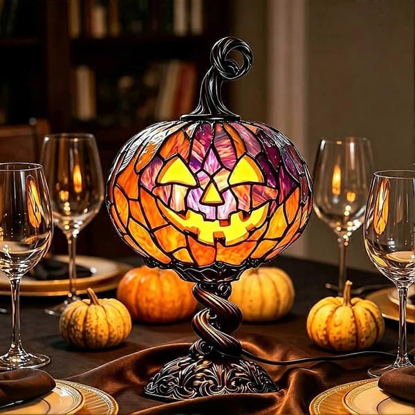 USB-drevet Jack-O-Lantern lys Perfekt størrelse soveværelse sengelampe Pumpkin
