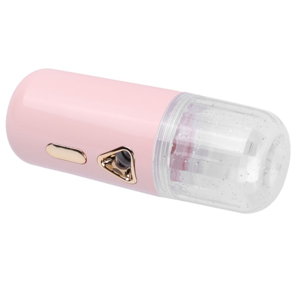 Bärbar ansiktsluftfuktare Mini Nano Mist USB Uppladdningsbar ansiktsspruta Rosa 30ml