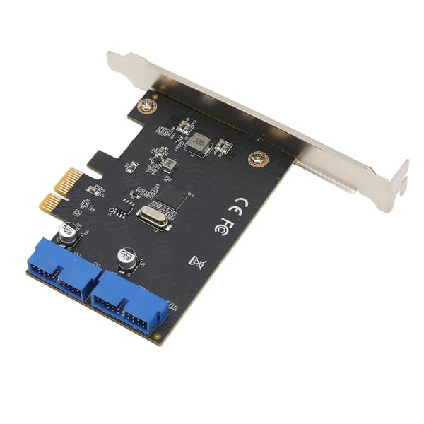 2 Port PCIe till Dubbel 20Pin USB 3.0 Kort 5Gbps Adapter för Stationär PC