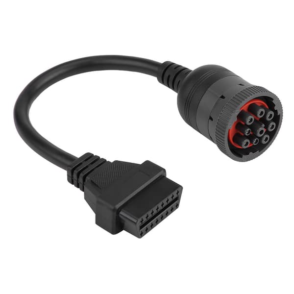 Kvindelig 16-bens OBD2 til 9-bens adapterkabel til lastbil diagnostisk interface til bilværktøjer