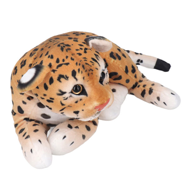 Simulerad Djungel Leopard Plysch Gosedjur Docka Mjukt Foder Leksak för Vardagsrum Sovrum
