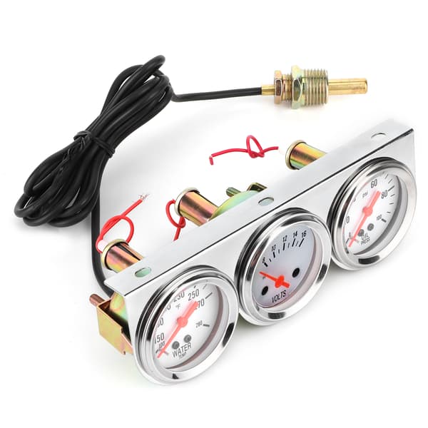 Universal 3 i 1 Målersæt Vand Temp Volt Olie Tryk 52mm Meter Mekanisk Instrument