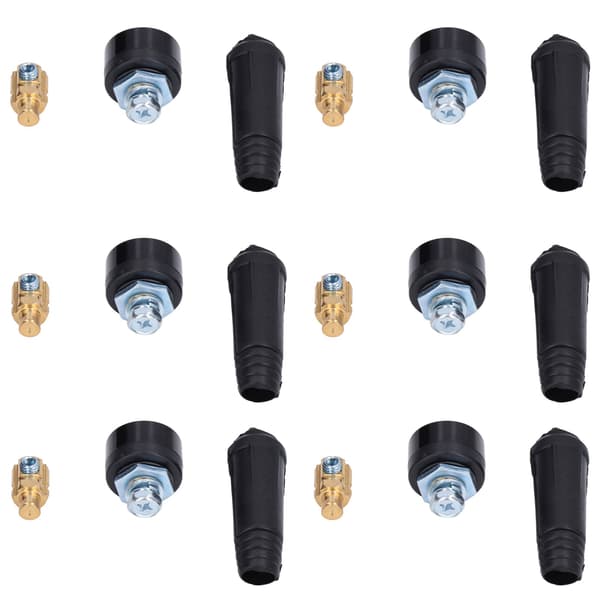 10 sæt TIG svejsekabel panelstik stik hurtig montering adapter 10-25 EU-stil