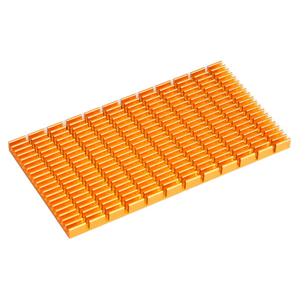 Gylden køleplade aluminium køler til flere formål 120 x 64 x 6 mm