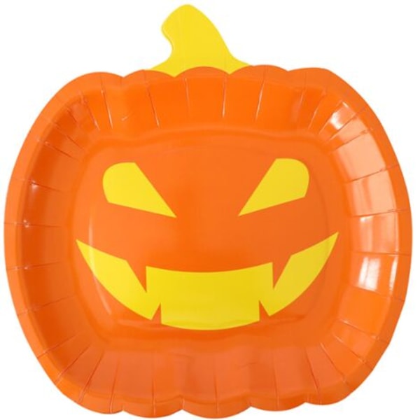 Halloween Party ruokailuvälineet Halloween kertakäyttöinen paperilautanen Pumpkin Smiley lautanen 20 kpl