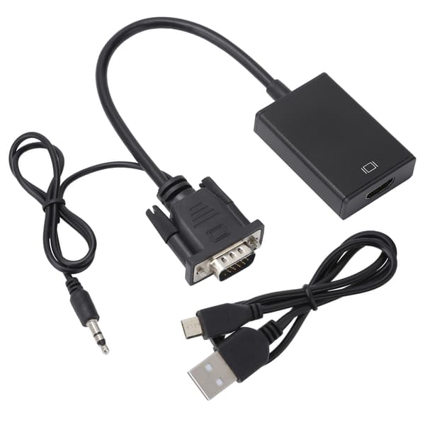Analog til Digital Signal Konverter Audio Strømforsyning HD Kabel Adapter E305 Sort