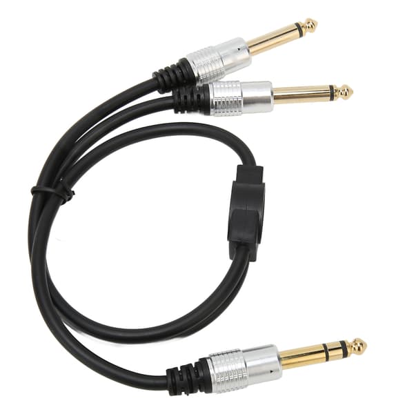 6,35 mm til Dobbelt 6,35 mm Y-Splitter Kabel Professionel Han til Han 1/4 Tommer Stereo Kabel til Forstærker Mikrofon Højttaler
