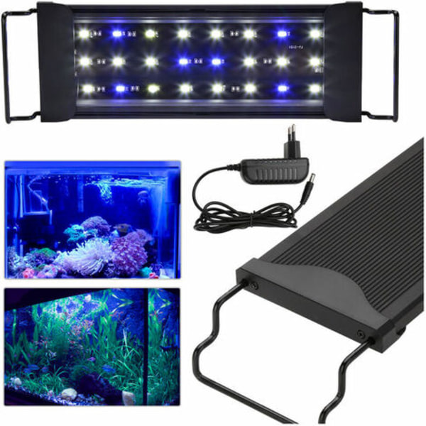 12W LED-akvaariovalaistus valkoinen+sininen ylävalo Akvaario vedenpitävä 30-50cm