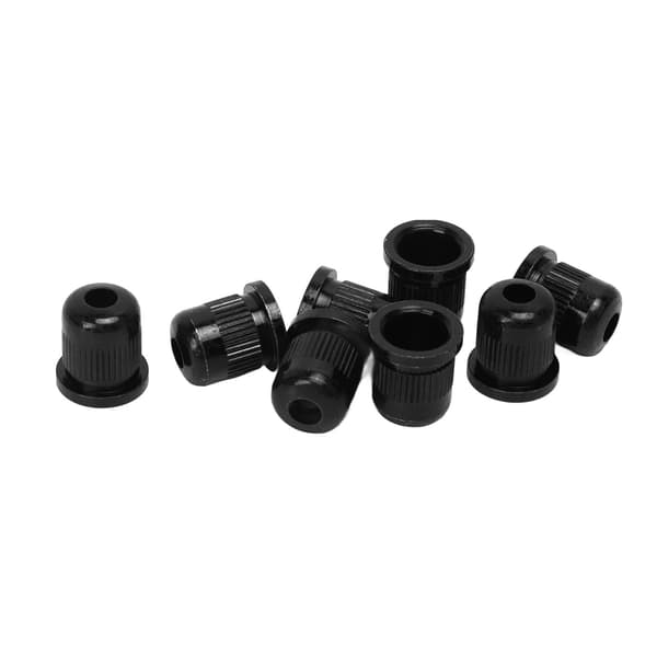8PCS Gitarrsträngshylsa Legering Kompakt Bas Genom Kroppsspänne för Ersättning Svart