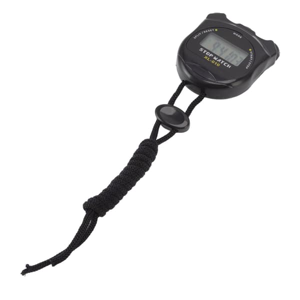 Vandtæt Digitalt Stopur Timer 140mAh Multifunktionelt Sportsstopur til Løb Racing Sort