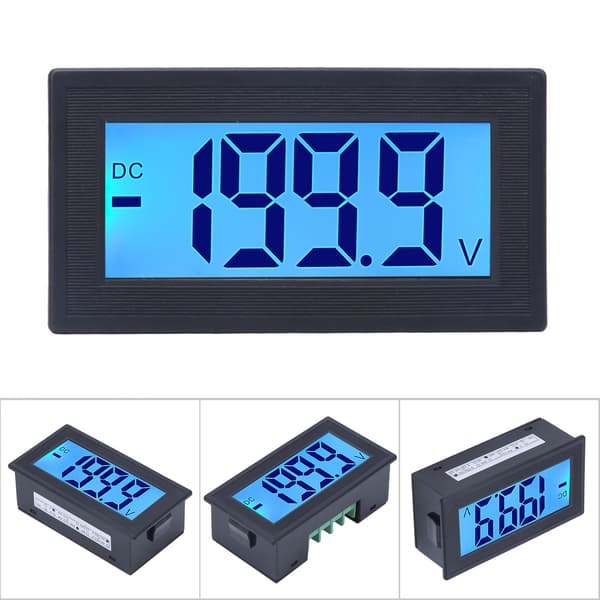 YB5135DB DC Digital Voltmeter LCD Display Spændingsmåler AC 100-240V Strømforsyning DC 0-200V