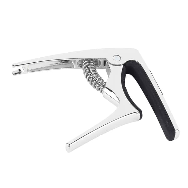 Gitarr Capo Metall 3 i 1 Bärbar för Akustiska Elgitarrer Ukulele Tillbehör Silver