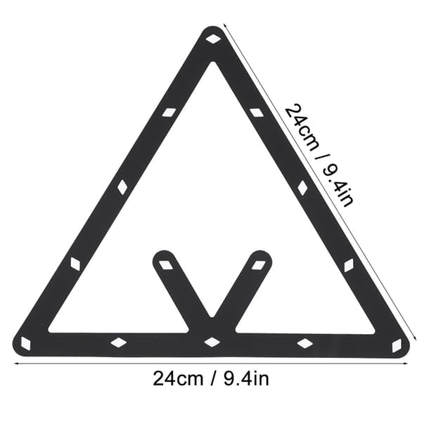 Billard Rack Sæt - 6 stk. Sort Trekantet Kugleholder til Poolbord Kø Tilbehør