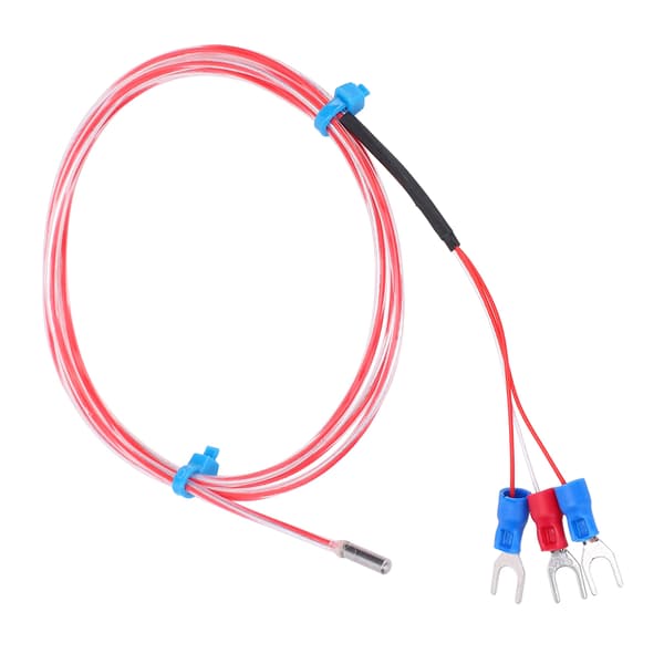 PT100 Vandtæt Temperatursensor 3 X 20 mm Termistor Temperaturføler -50 til +300℃ (5m)