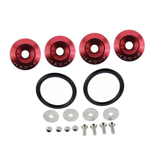 JDM Snabbfästen Kit Höghållfast Anodisk Oxidation Yta Bil Röd