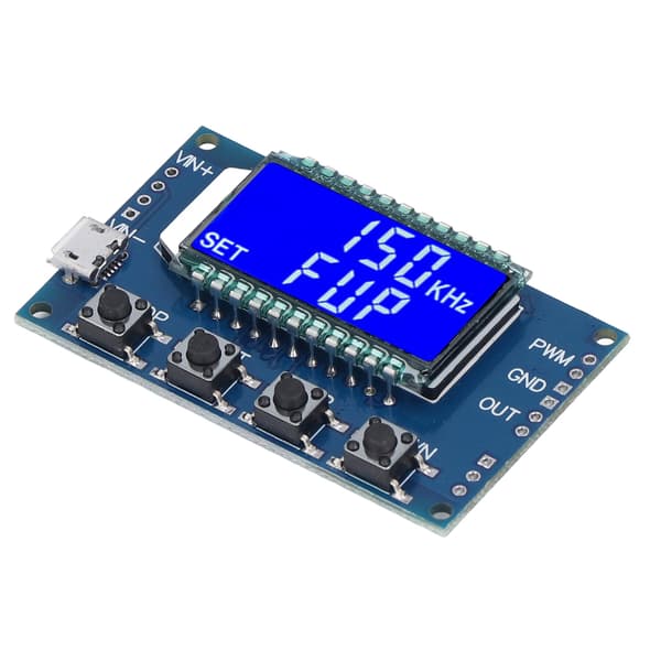 PWM Puls Fyrkantig Rektangulär Våg Signalgenerator Modul LCD-Display Justerbar Frekvens