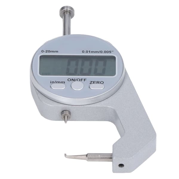 Digital tykkelsesmåler 0-20 mm rækkevidde buet spids mini-display
