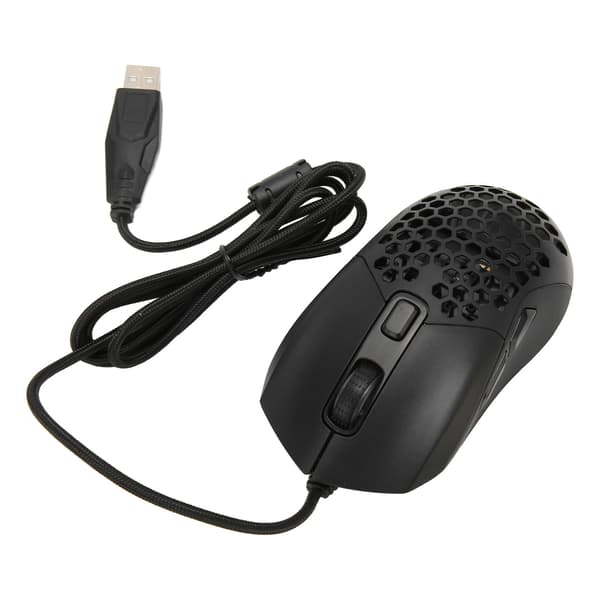 Ergonomisk RGB Baggrundsbelyst Kablet Gaming Mus Justerbar DPI Programmerbare Taster 1,5 m Kabel til Gaming Kontor Studie Sort