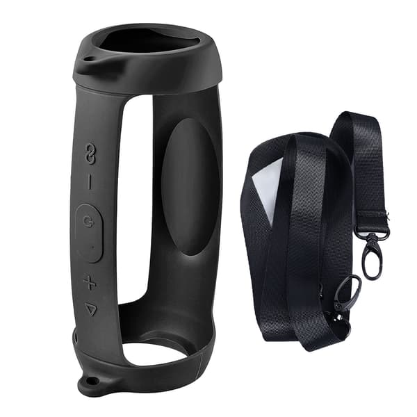 Fitbit Charge 5 Skal Silikonskydd med Justerbar Rem Karbinhake Svart