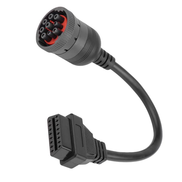 Kvindelig 16-bens OBD2 til 9-bens adapterkabel til lastbil diagnostisk interface til bilværktøjer