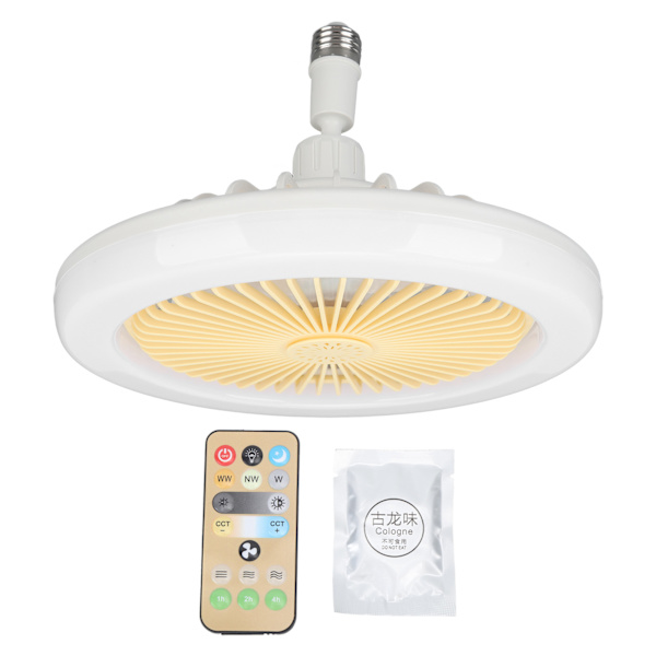 30W Lysventilator 9.8in Lille Aromaterapi Støjfri Loftventilator Lys E27 LED Ventilator Lys 86‑265V