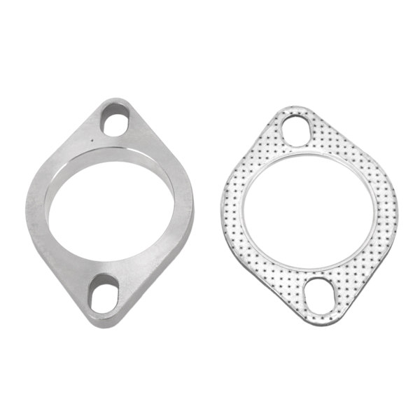 2 STK 2 Bolt 2,5in Eksosflens Koblingssett Rustfritt Stål Universal for Eksos Downpipe Catback Headers