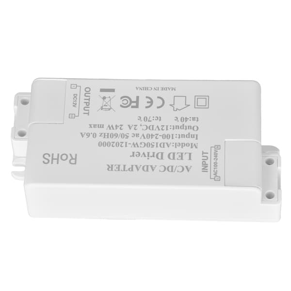 DC12V 24W 2A LED-driver konstant spenning multifunksjonell DIY LED-lystransformator AC 100‑240V