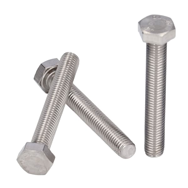 20 stk. M10x1,5x65mm A2 Rustfritt Stål Sekskant Hode Fullt Gjenget Settskruer DIN 933