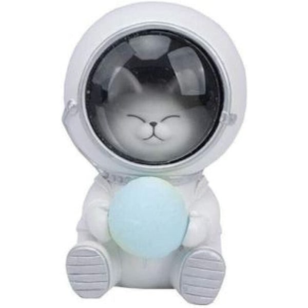 Astronaut nattlampa i form av ett stjärnklart djur - Dekoration för babys rum (kattunge)
