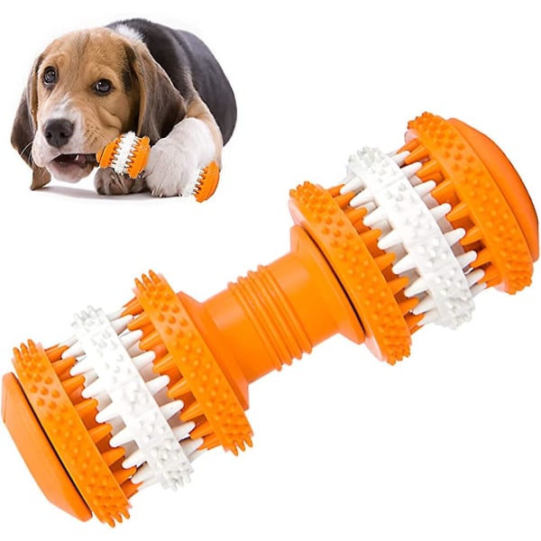 Hundleksak Oförstörbar Hundtuggleksak Naturgummi Hundleksak Interaktiv Hund Kibble Dispenser Leksak för medelstora och små hundar Rengöring av tänder.