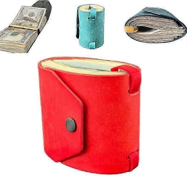 Haptic Wallet, Den äkta PU Cash Wrap Wallet, Bobboslin/Hapticwallets Plånbok Red