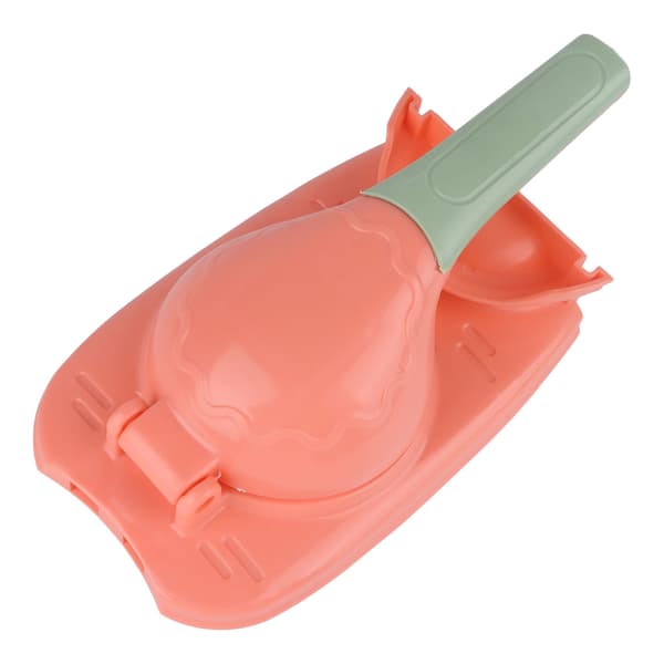 2-i-1 Dumpling Maker Press Sikker Plast Effektiv Manuell Form Hud Rosa