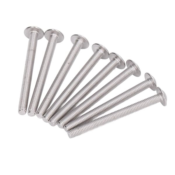 50 stk. A2-70 rustfritt stål M4x40mm flenset knapphode sekskant skruer bolter sett