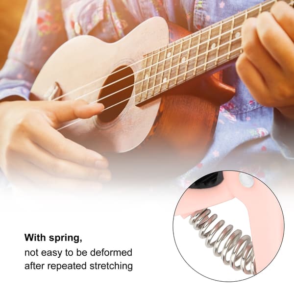 Gitarr Capo - Ljusrosa ABS Skal Klämma Stränginstrument Tillbehör