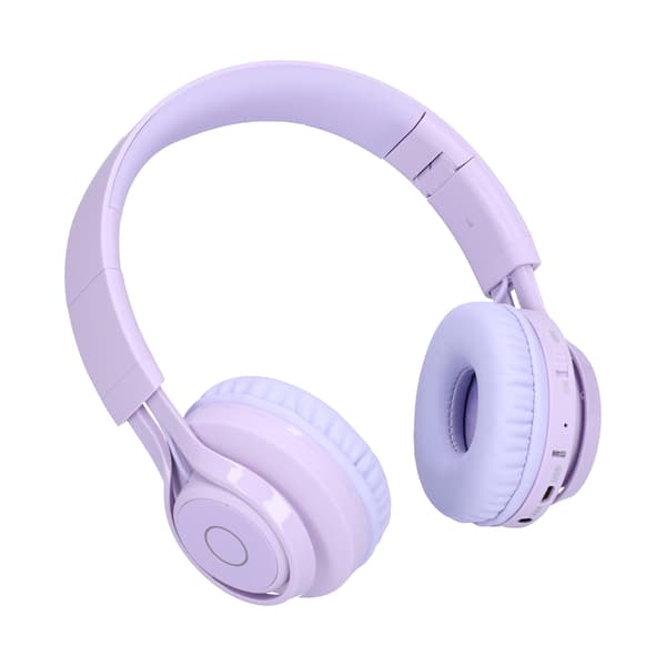 Bluetooth-hörlurar för barn LED-ljus Stereo Vikbara Hörselskydd Trådlösa Lila