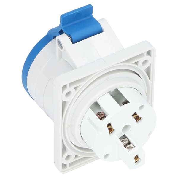 3-polig 2P+E Industrikontakt IP44 Vattentät Infälld Montering Aviation Socket AC 220-240V 32A