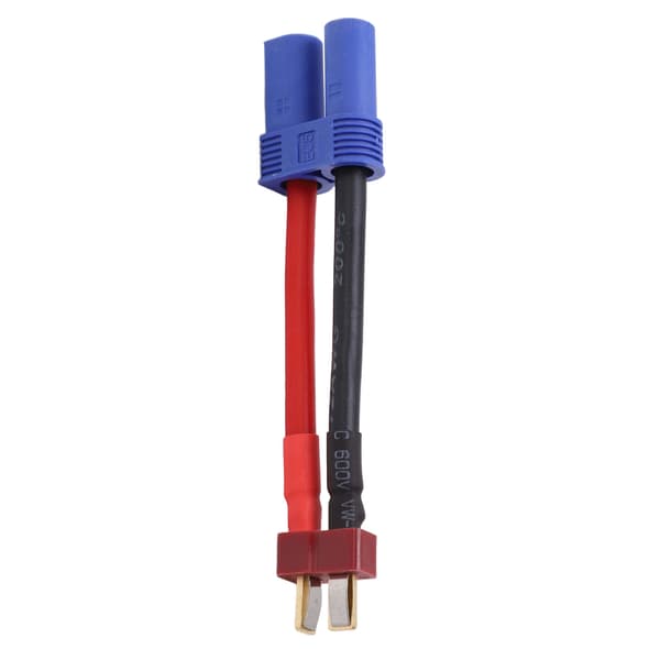 T-formet hannplugg til EC5 hunadapter 93mm 12AWG RC Bil Flymodell